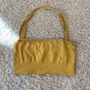 Intimately Free People mustard yellow crop top